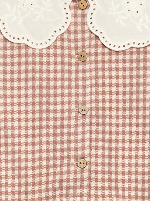 Vestido de punto jacquard con cuello Claudine - Kiabi