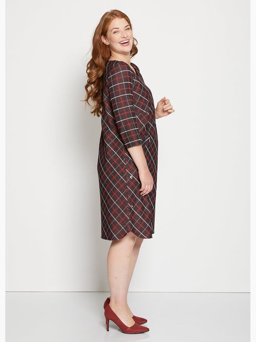 Vestido de punto liso o jacquard - Afibel - Kiabi