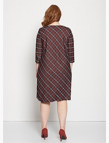 Vestido de punto liso o jacquard