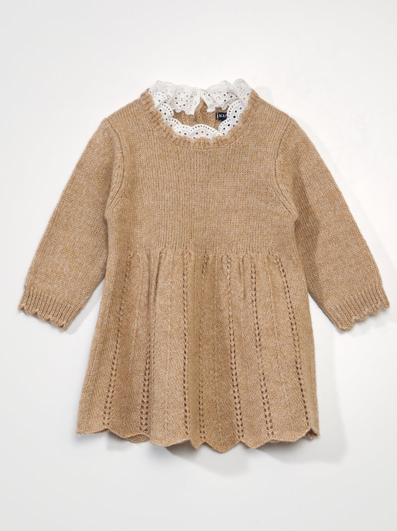Vestido de punto MARRON - Kiabi