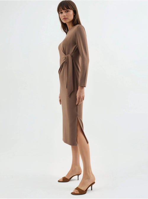 Vestido de punto midi con cuello redondo hiccup - Kiabi