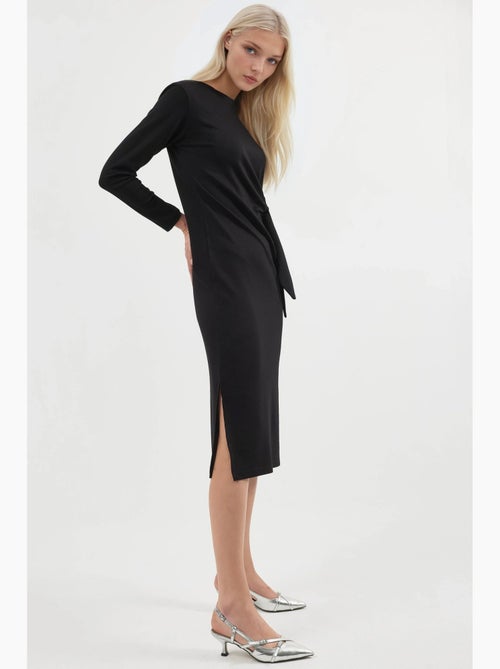 Vestido de punto midi con cuello redondo hiccup - Kiabi