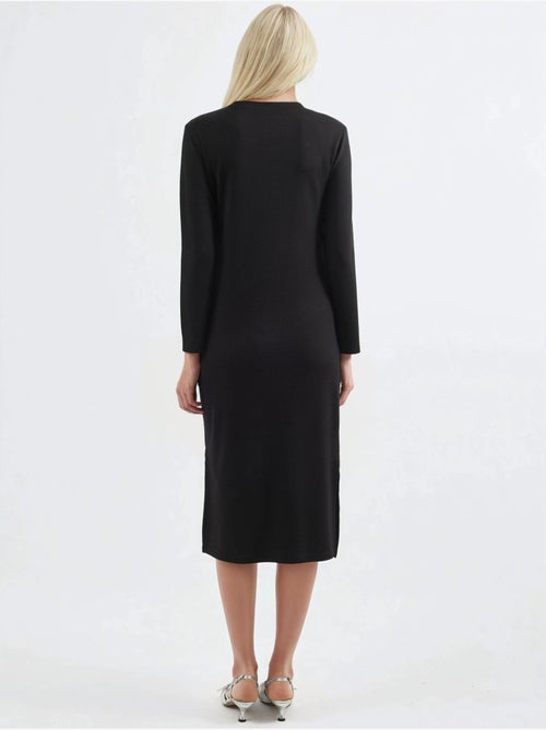 Vestido de punto midi con cuello redondo hiccup - Kiabi