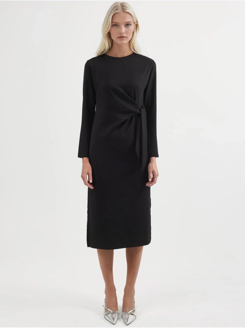 Vestido de punto midi con cuello redondo hiccup - Kiabi