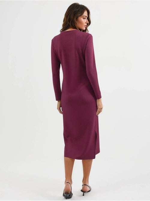 Vestido de punto midi con cuello redondo hiccup - Kiabi