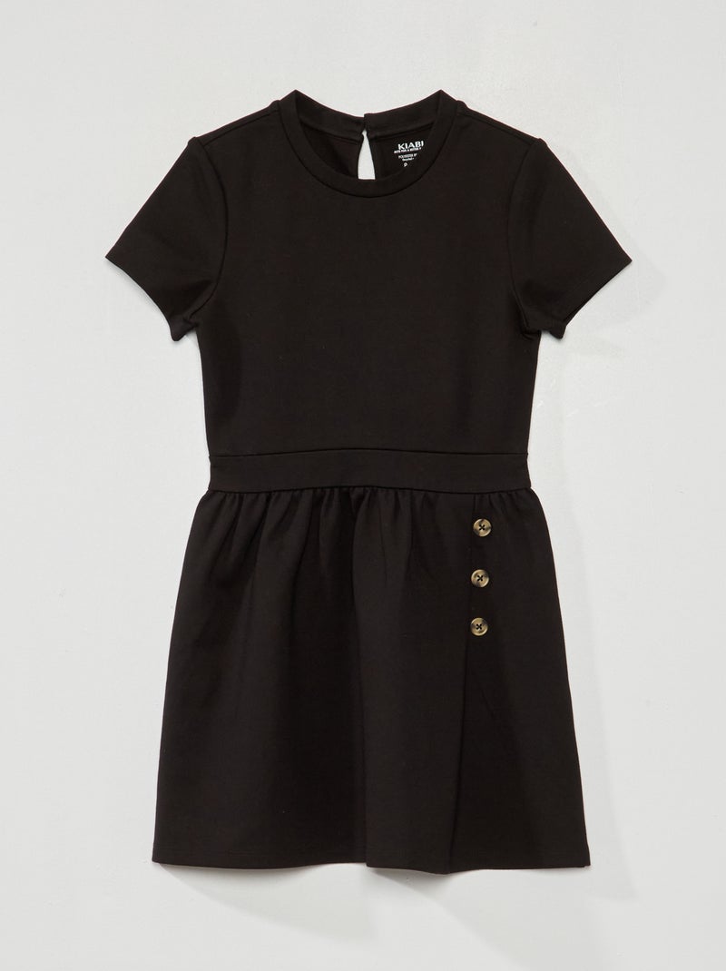 Vestido de punto milano 'de rayas' Negro - Kiabi