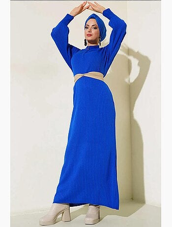 Vestido de punto modesto largo bdart