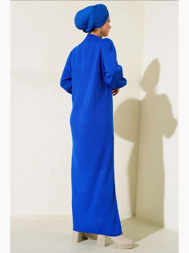 Vestido de punto modesto largo bdart Azul eléctrico - Kiabi