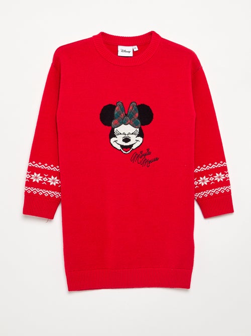 Vestido de punto navideño "Disney" "Minnie" "Navidad" - Kiabi