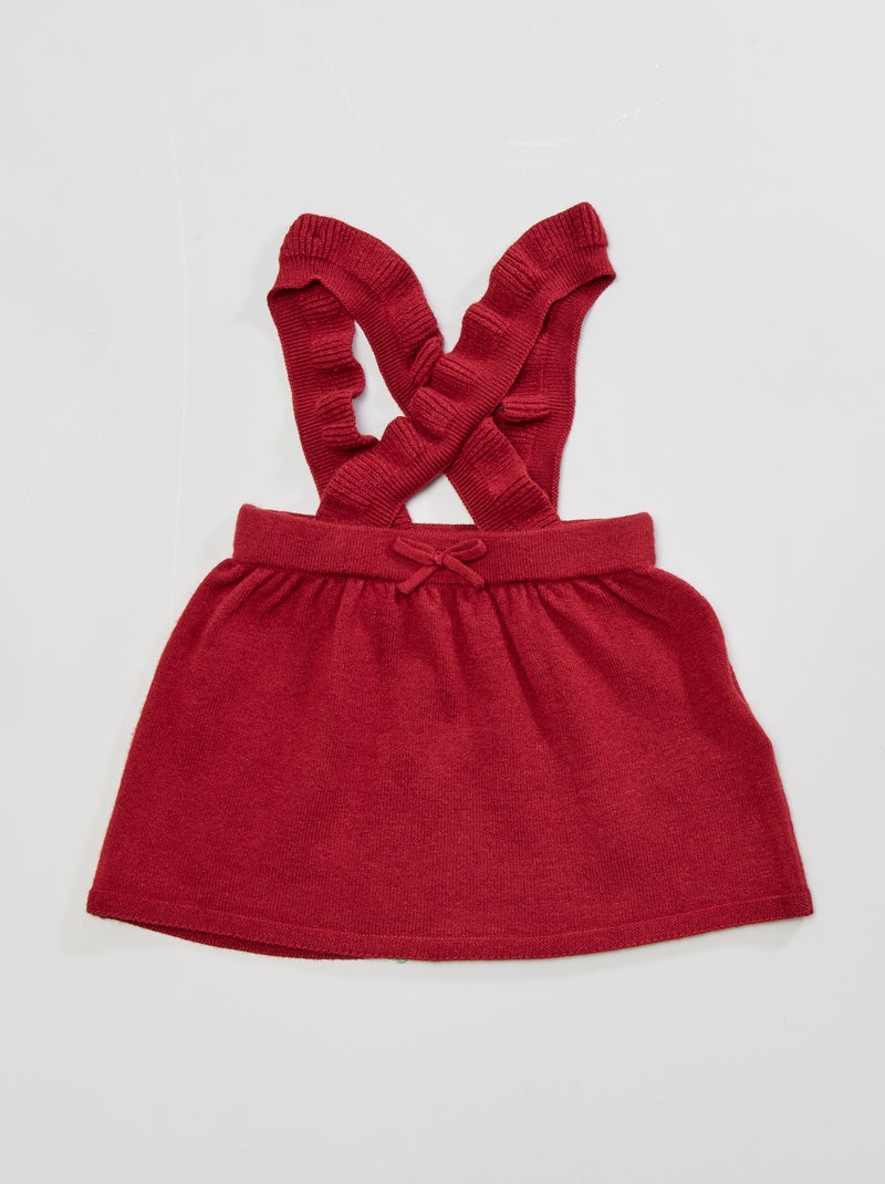 Vestido de punto rojo burdeos - Kiabi