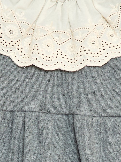 Vestido de punto suave con cuello fantasía - Kiabi