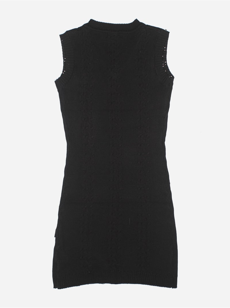 Vestido de punto trenzado - Kids Star Negro - Kiabi