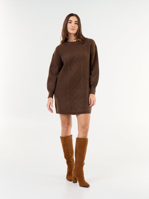 Vestido de punto trenzado - Kiabi Vestido de punto trenzado - Kiabi