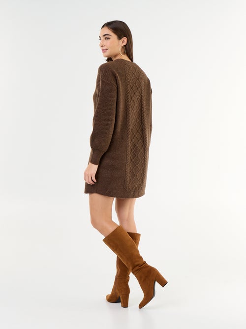 Vestido de punto trenzado - Kiabi Vestido de punto trenzado - Kiabi