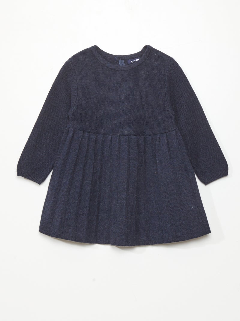 Vestido de punto tricotado AZUL - Kiabi