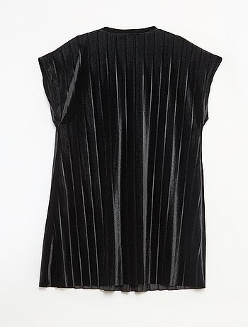 Vestido de punto velvet con lazo grande