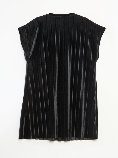 Vestido de punto velvet con lazo grande - Kiabi