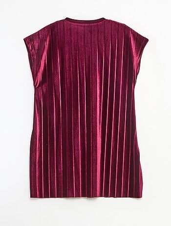 Vestido de punto velvet con lazo grande