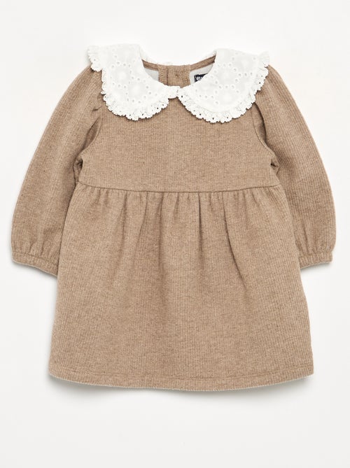 Vestido de punto y manga larga - Kiabi