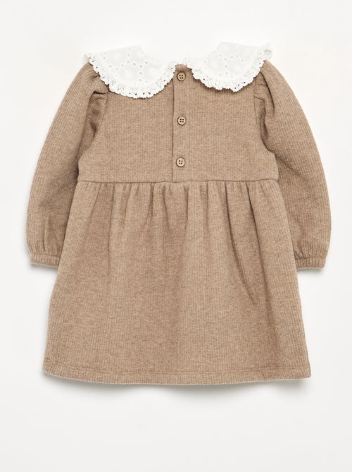 Vestido de punto y manga larga - Kiabi