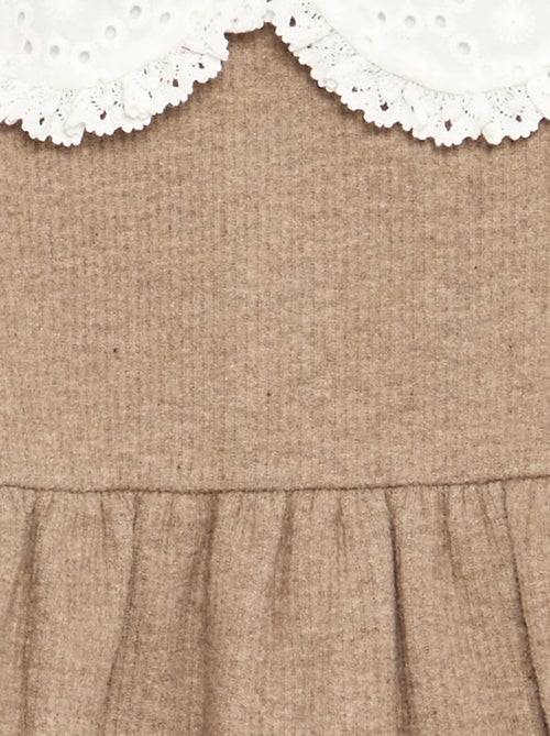 Vestido de punto y manga larga - Kiabi
