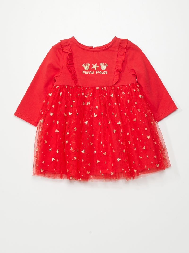 Vestido de punto y tul 'Disney' ROJO - Kiabi