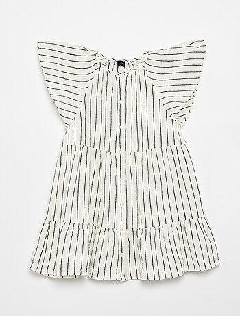 Vestido de rayas con corte evasé
