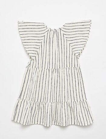 Vestido de rayas con corte evasé