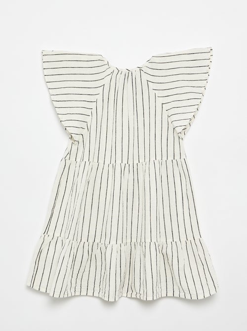 Vestido de rayas con corte evasé - Kiabi