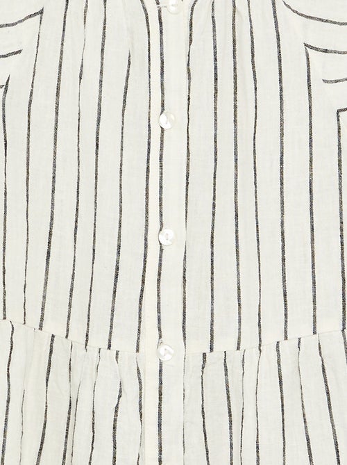 Vestido de rayas con corte evasé - Kiabi