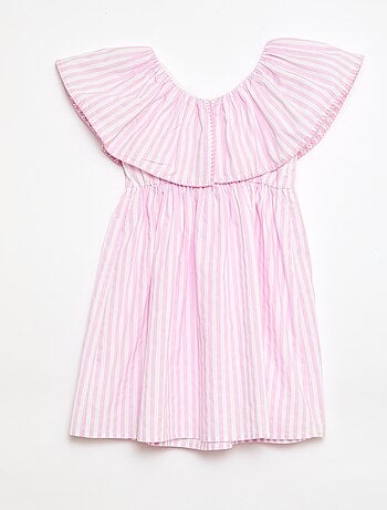 Vestido de rayas de algodón