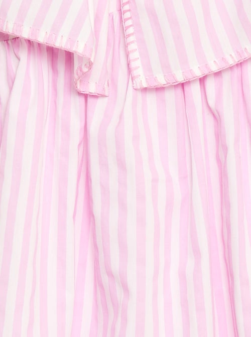 Vestido de rayas de algodón - Kiabi