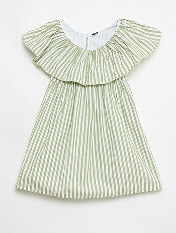 Vestido de rayas de algodón