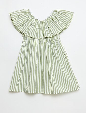 Vestido de rayas de algodón