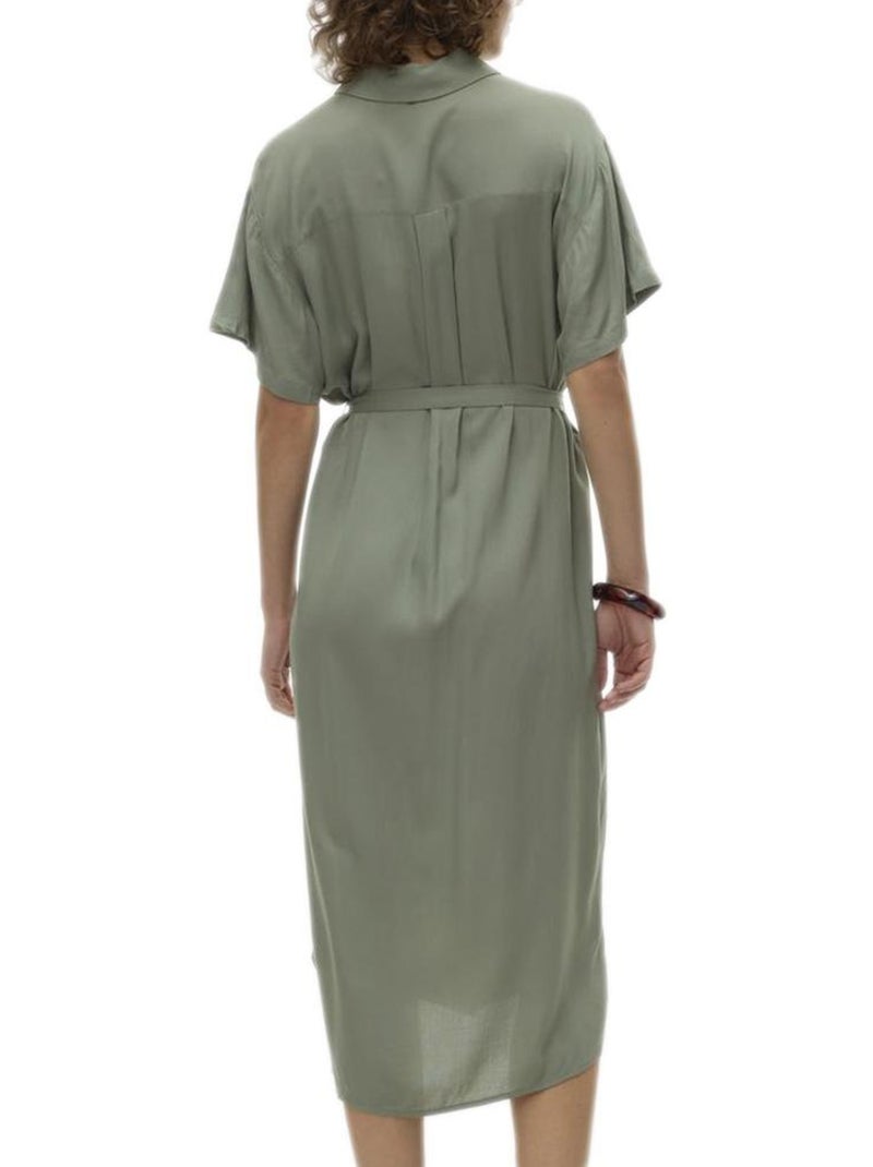 Vestido de Rayas para Mujer Vero Moda Verde caqui claro - Kiabi