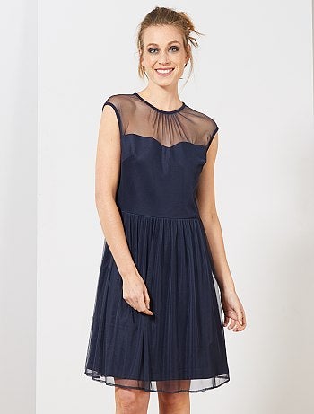 Vestido de rejilla efecto bustier - Kiabi