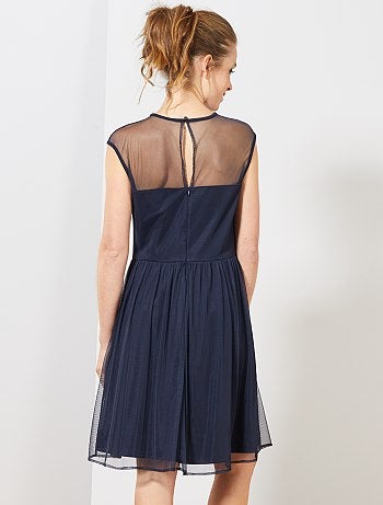 Vestido de rejilla efecto bustier - Kiabi