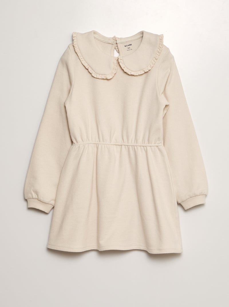 Vestido de tejido de chándal BLANCO - Kiabi