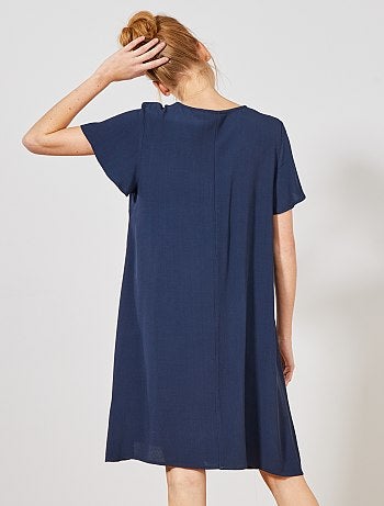 Vestido de tejido de crepé - Kiabi