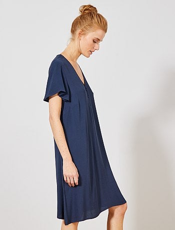 Vestido de tejido de crepé - Kiabi