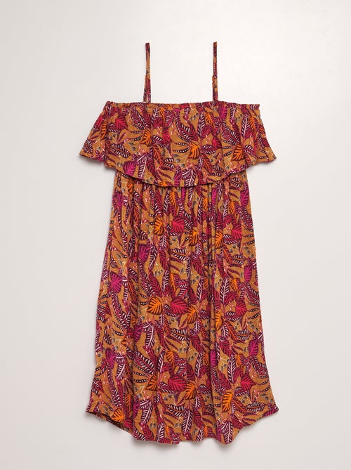 Vestido de tejido de crepé - Kiabi