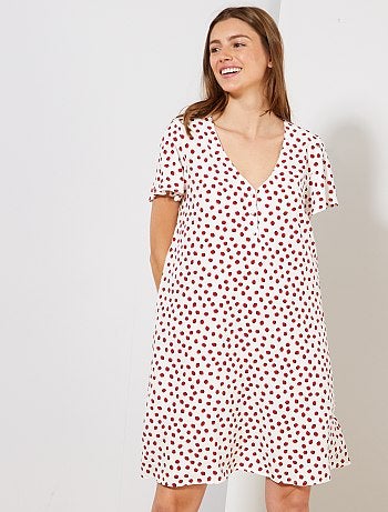 Vestido de tejido de crepé - Kiabi