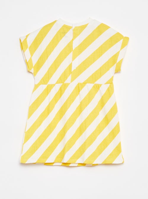 Vestido de tejido de crepé con cierre de automáticos trasero - Kiabi