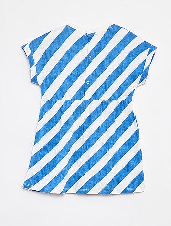 Vestido de tejido de crepé con cierre de automáticos trasero