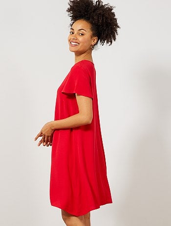 Vestido de tejido de crepé - Kiabi