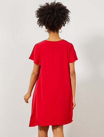 Vestido de tejido de crepé - Kiabi