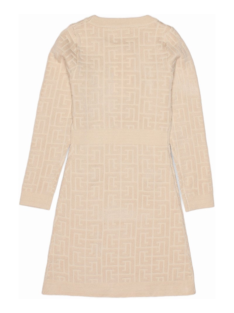 Vestido de tela estampada - Kids Star Crema - Kiabi