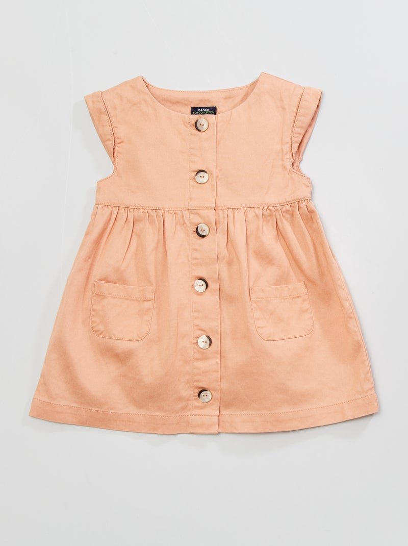 Vestido de tencel sin mangas BEIGE - Kiabi