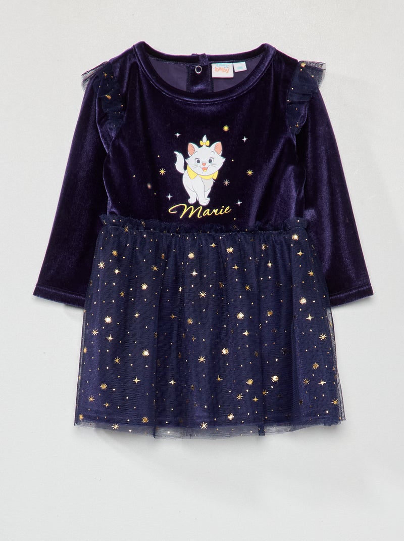Vestido de terciopelo 'Marie' AZUL - Kiabi