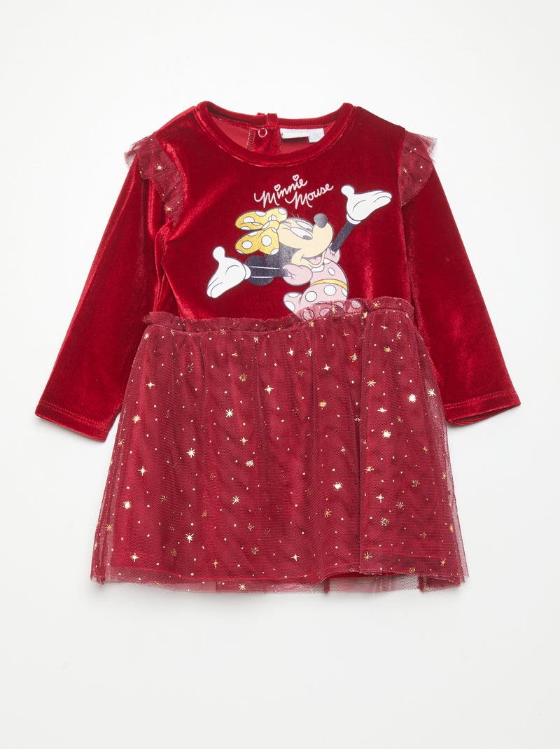 Vestido de terciopelo 'Marie' ROJO - Kiabi